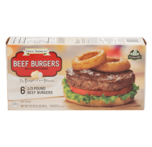 Beef Burgers with Roasted Onions