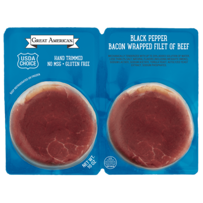 Black Pepper Bacon Wrapped Filet of Beef image
